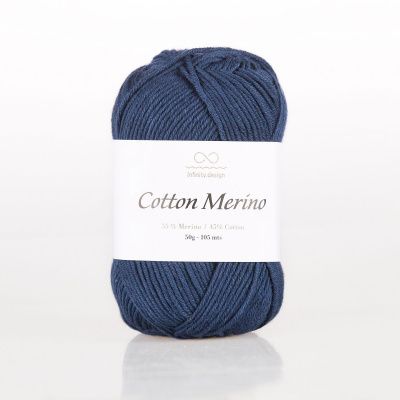Infinity Cotton Merino (5575 NAVY BLUE) 55% мериносовая шерсть, 45% хлопок  50гр/105 м