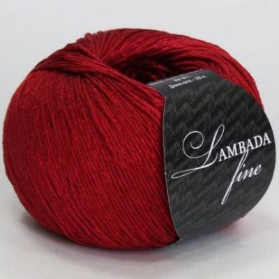 SEAM LAMBADA FINE  13  красный густой 55% мерсеризованный хлопок 45% вискоза; 170м/50г